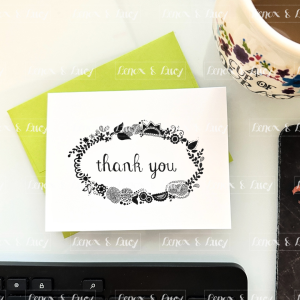 Thank You Wreath | 6 Greeting Cards